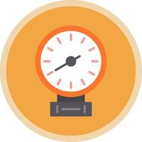 Pressure Gauge Flat Multi Circle Icon vector