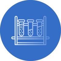 Test Tubes Flat Bubble Icon vector