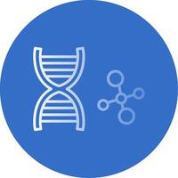 Dna Flat Bubble Icon vector