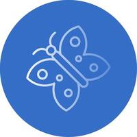 Butterfly Flat Bubble Icon vector