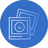 Photograph Flat Bubble Icon vector