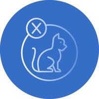 No Pets Allowed Flat Bubble Icon vector