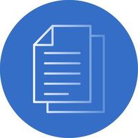 Document Flat Bubble Icon vector