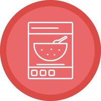 Cereals Line Multi Circle Icon vector