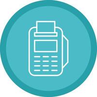 Pos Terminal Line Multi Circle Icon vector