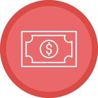 Money Line Multi Circle Icon vector