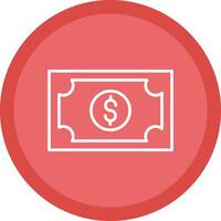 Money Line Multi Circle Icon vector