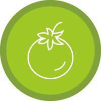 Tomato Line Multi Circle Icon vector