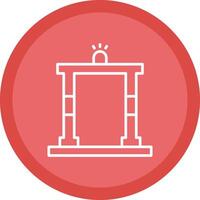 Metal Detector Line Multi Circle Icon vector