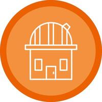 Observatory Line Multi Circle Icon vector