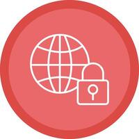 Internet Security Line Multi Circle Icon vector