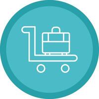 Trolley Line Multi Circle Icon vector