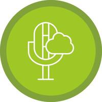 Cloud Line Multi Circle Icon vector