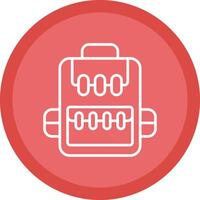 Rucksack Line Multi Circle Icon vector