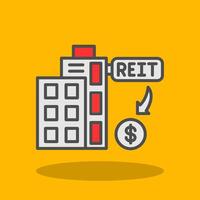 Reit Filled Shadow Icon vector