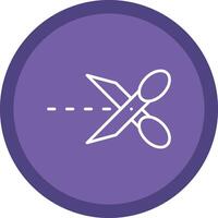 Cut Line Multi Circle Icon vector