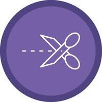 Cut Line Multi Circle Icon vector