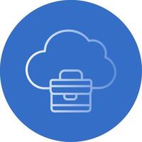 Cloud Flat Bubble Icon vector