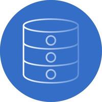 Database Flat Bubble Icon vector