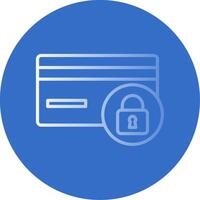 Secure Payment Flat Bubble Icon vector