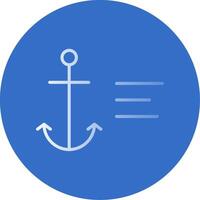 Anchor Flat Bubble Icon vector