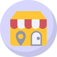 Store Locator Flat Bubble Icon vector