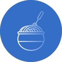 Noddles Flat Bubble Icon vector