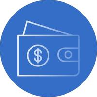 E Wallet Flat Bubble Icon vector