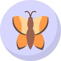 Butterfly Flat Bubble Icon vector