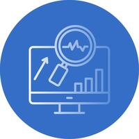 System Monitoring Flat Bubble Icon vector