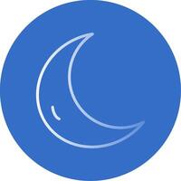 Moon Flat Bubble Icon vector