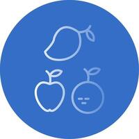 Fruits Flat Bubble Icon vector