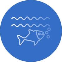 Fish Flat Bubble Icon vector