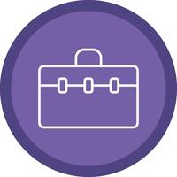 Suitcase Line Multi Circle Icon vector