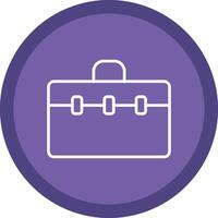 Suitcase Line Multi Circle Icon vector