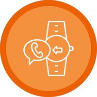 Incoming Call Line Multi Circle Icon vector