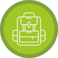 Rucksack Line Multi Circle Icon vector