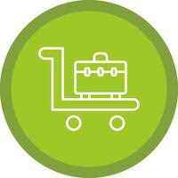 Trolley Line Multi Circle Icon vector