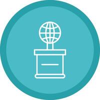 World Line Multi Circle Icon vector