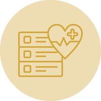 Medical Line Yellow Circle Icon vector