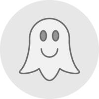 Ghost Line Filled Light Icon vector