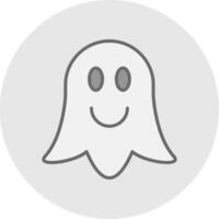 Ghost Line Filled Light Icon vector