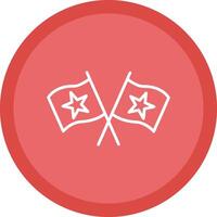 Flags Line Multi Circle Icon vector