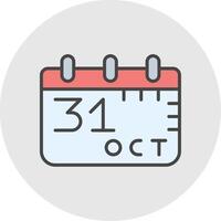 October 31st Line Filled Light Icon vector