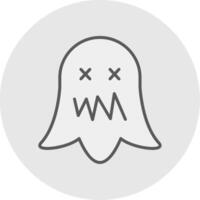 Ghost Line Filled Light Icon vector
