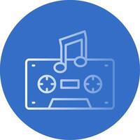 Cassette Flat Bubble Icon vector