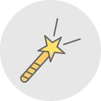 Magic Line Filled Light Icon vector