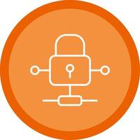 Padlock Line Multi Circle Icon vector