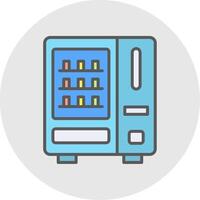 Vending Machine Line Filled Light Icon vector