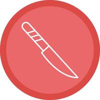 cuchillo línea multi circulo icono vector